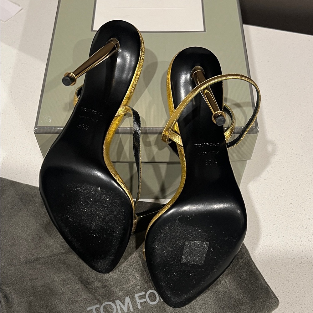 Tom Ford Metallic Gold Heels - Picture 4 of 8
